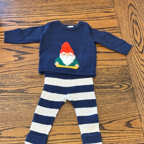 Hanna Andersson Other - Hanna Andersson Gnome Sweater and Striped Pants Set